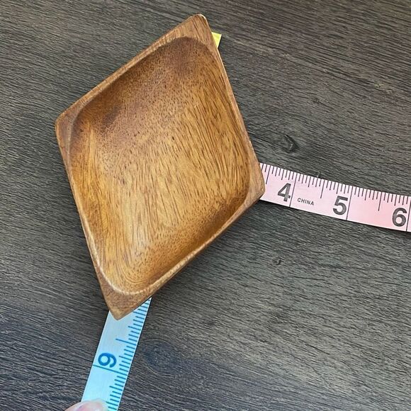 Vintage‎ Wooden Bowl Diamond Playing Card Suits Philippines Monkey Pod - Picture 3 of 4